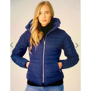 Tokyo Laundry Navy Honey Puffer Coat size Small